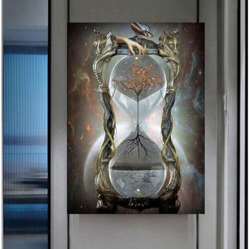 5d diy full square diamond mosaic retro Hourglass pictures for embroidery round diamond painting skull home decoration