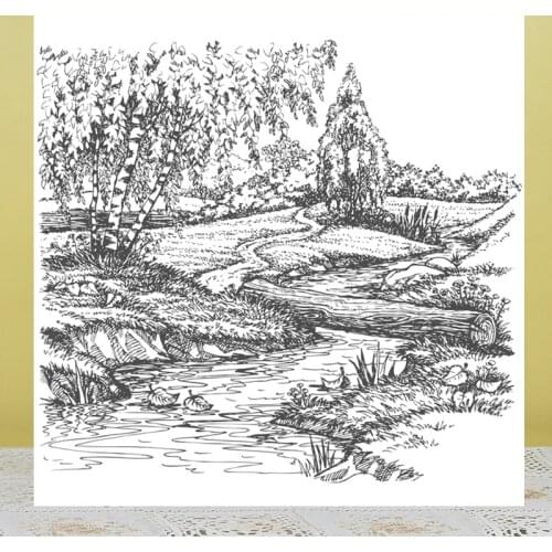AZSG Stump river Rubber Clear Stamps NEW 2020 For DIY Scrapbooking/photo/Album Decorative Silicone Stamps Crafts