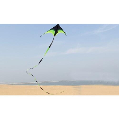 Free shipping high quality large delta kite prairie kite toys with10m tails handle line outdoor flying rod ripstop kite factory