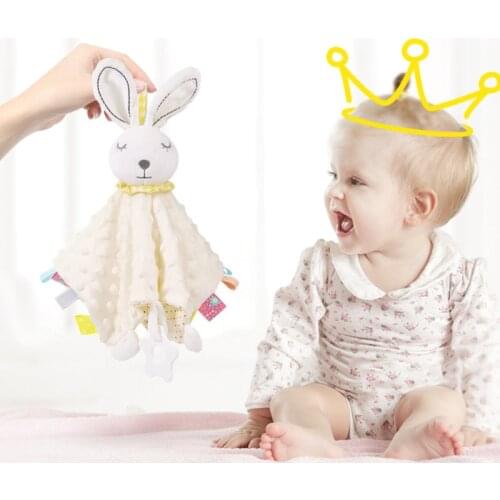 Baby Sleeping Dolls Plush Stuffed Toys Cartoon Bear Bunny Soothe Appease Towel Appease Doll For Newborn Soft Comforting Bib Gift