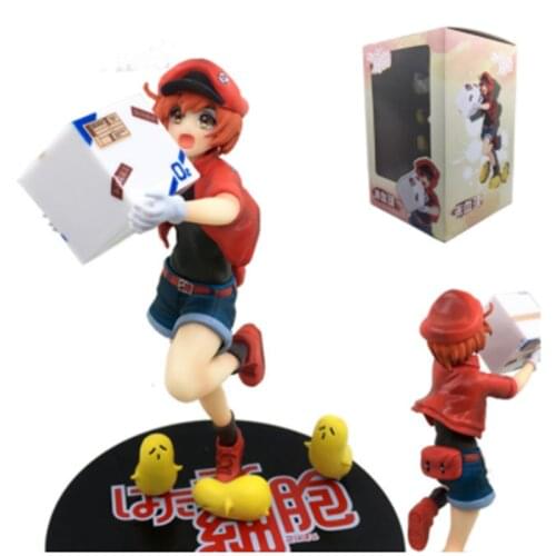 18cm Cells At Work Red Blood Cell RBC Anime Action Figure Seqkeqkyuu Big Hand Classic Look PVC Collection Model Dolls Toys Gifts