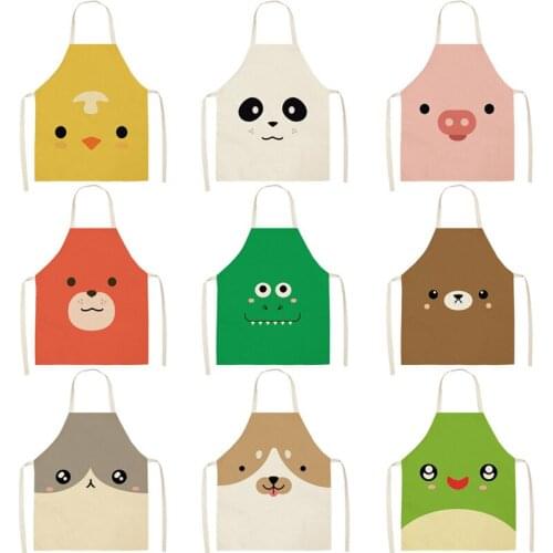 Cartoon animal pattern Kitchen apron master apron Women kitchen apron Woman kitchen apron Men kitchen apron Child apron barista