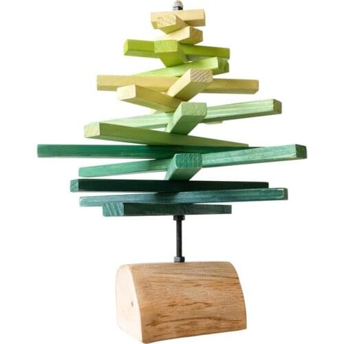 Creative Nordic Season Tree Kids Toys Natural Wood Blocks Christmas Tree Room Decoration Plain Log Montessori Toys for Children
