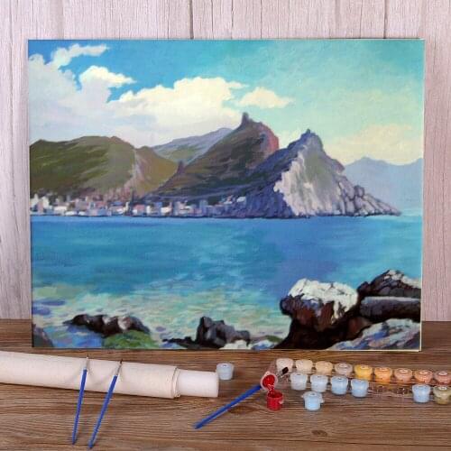 Landscape Balaklava. Etude Painting By Numbers Package Acrylic Paints 50*70 Canvas Pictures New Design For Adults Wholesale
