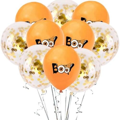 Halloween Balloon Bat Spider Latex Balloon 12 inch Sequin Balloon Halloween Party Decoration