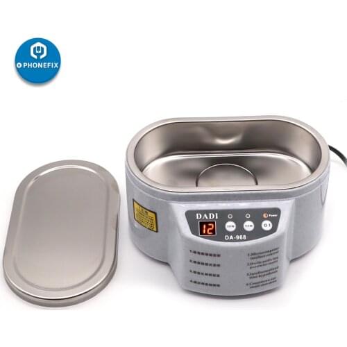 Mini DA-968 600ml Mini Ultrasonic Cleaner Bath Jewelry Glasses Lens Watches Makeup Brush Circuit Board Cleaning Machine 30/50W