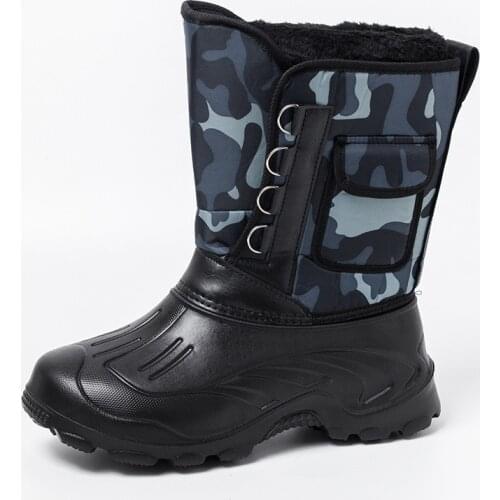Fishing Shoes Outdoor Winter Shoes Men Fishing Boots Snow Waders Hunting Camouflage Waterproof Non-slip with Camping Boots Man