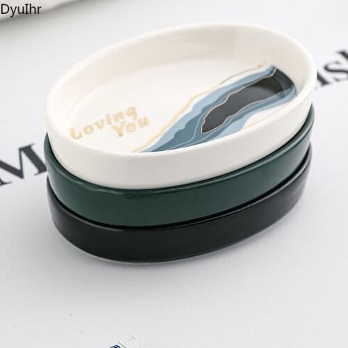 Soap dish Nordic style light luxury bathroom hotel high-end ceramic creative soap tray soap dish Nordic soap box DyuIhr