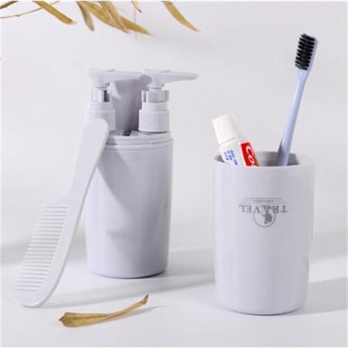 Travel Brushing Gargle Cup Set Toothbrush Box For Bathroom Toothpaste Shampoo With Comb Save Space Sorting Bottle