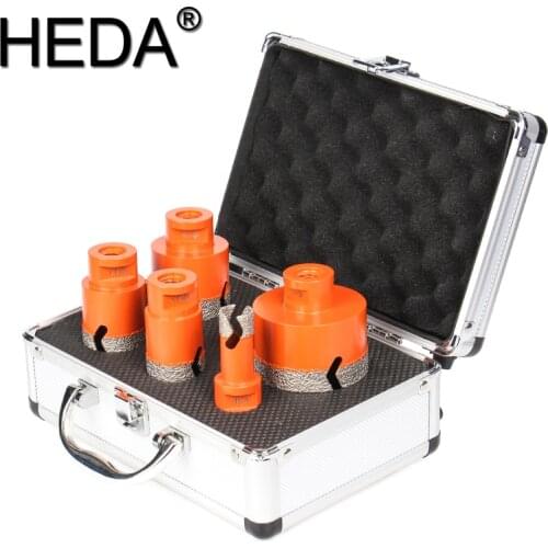 20/35/40/50/68mm 4-5Pcs/Set M14 Thread Shank Vacuum Brazed Diamond Core Drill Bits Hole Saw Kit For Cutting Marble Ceramic Tile