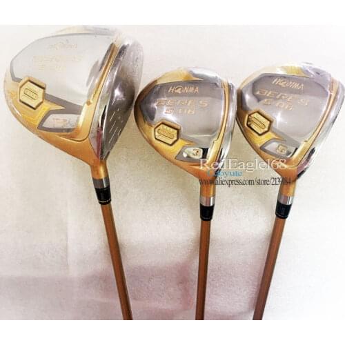 New Mens Golf Clubs HONMA S-06 4 Star Golf Wood Complete Set Driver With Fairway Woods Graphite Golf Shaft Free Shipping