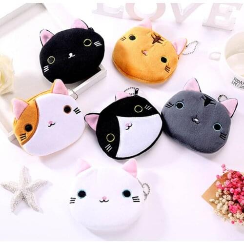 New Style Cartoon Cat Girls Coin Purse Children Coin Bag Ladys Cute Mini Wallet Pouch Women Girl Makeup Buggy Bag For Gifts