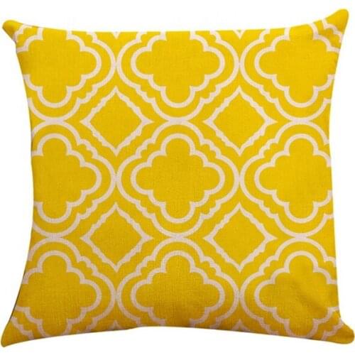 OEM Quality Yellow Pure Color European Classical Cushion Pillow Case Covers Home Decorate