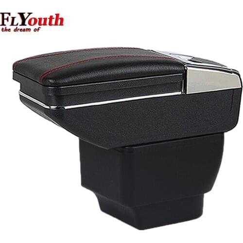 For Mazda 2 Mazda2 2008-2013 Hatchback Car Armrest Box Central Store Content Box Interior Armrest Storage Cup Holder Car-Styling