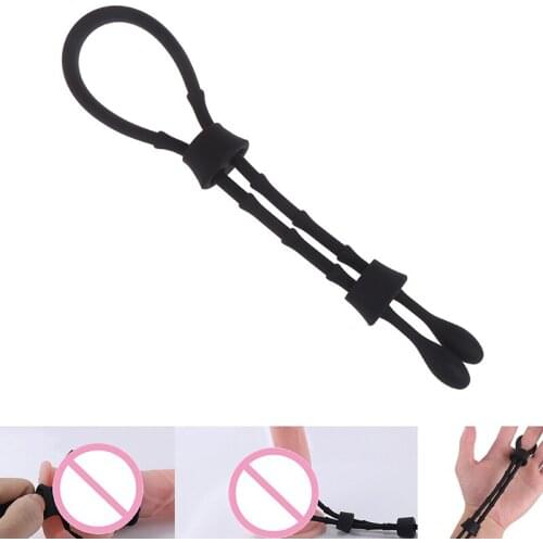 Products For Man Delay Ejaculation Cockring For Men Lasting Penis Erect Adjustable Penis Rope Ring Cock Rings Scrotum Ring Sex