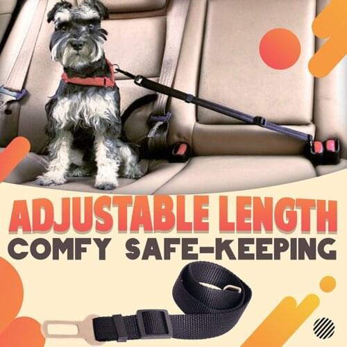 Pet Car Seat Belt Safety Tether Heavy Duty Adjustable Harness Belts Pet Accessories For Dog Cat BIN