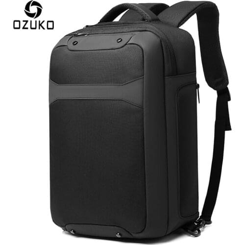 OZUKO Anti-theft Men Backpack 15.6 inch Laptop Backpack Mens USB Charging Waterproof Backpacks Fashion Male Travel Bag Mochila