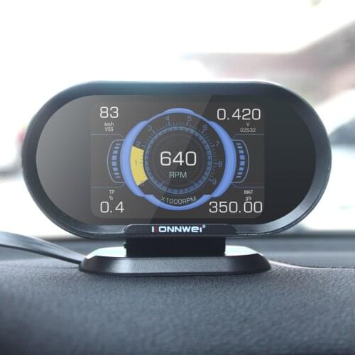 New Arrive KW206 Car Fault Scanner Head-up Display 3.5 inch Car Overspeed Speedometer Boost Gauge OBD2 Car Fault Scanner