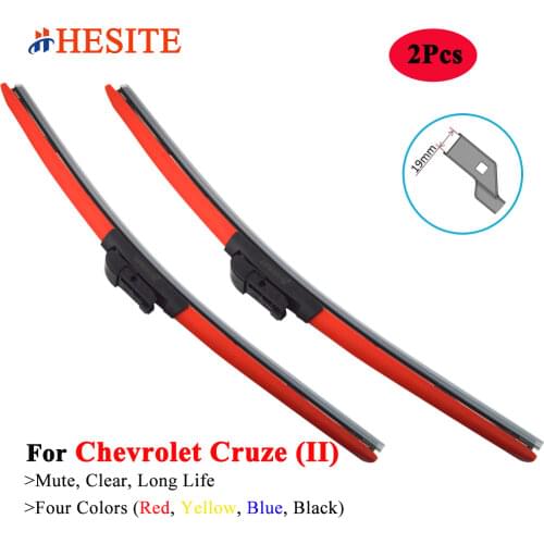 HESITE Colored Windshield Wiper Blade For Chevrolet Cruze Hatchback J300 J400 RS SW Model Car 2009 2010 2011 2012 2013 2014 2017