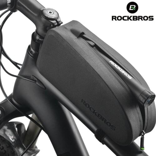 ROCKBROS Bicycle 600D+TPU Bag Waterproof Cycling Top Front Tube Frame Bag Large Capacity MTB Road Bicycle Bag Bike Accessories