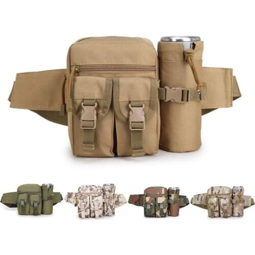 Tactical Men Waist Pack Nylon Hiking Water Bottle Phone Pouch Outdoor Sports Army Military Hunting Climbing Camping Belt Bag