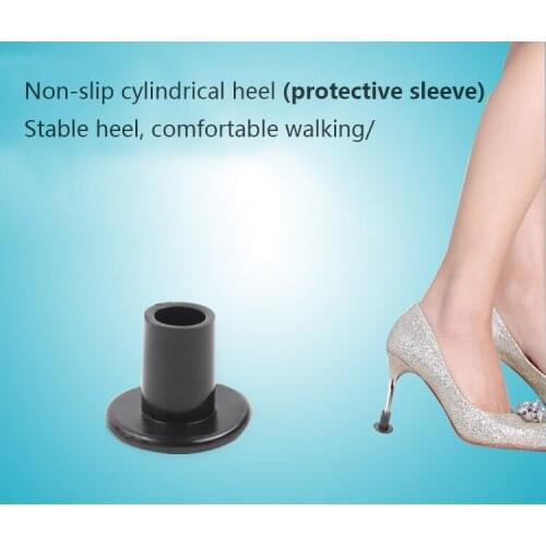 1 pair of high heels protector stilettos Latin dance shoes heel plug wedding high heels non-slip silicone heel plug Antislip