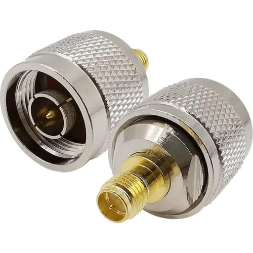 N Type Male Plug to RP SMA Female Jack Straight Adapter RF Coaxial Coax 50Ω Connector