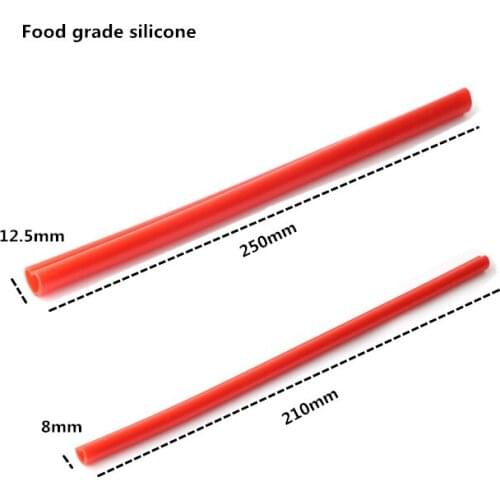 100pcs Food-grade Reusable Silicone Drinking Straws Heart shape Long Flexible Straws Bar Party Straws Folding Recyclable