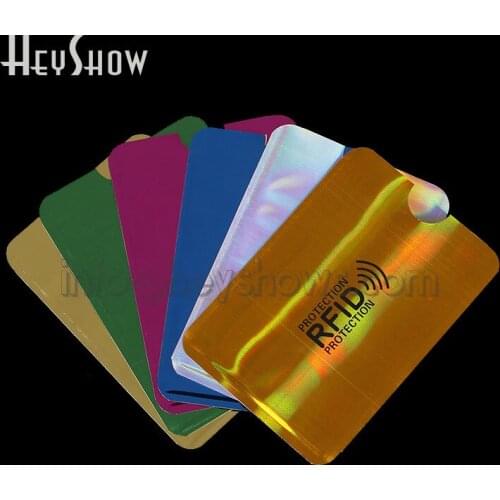 1000pcs RFID Bank Card Holder Blocking ID NFC Protector Anti Scan Case Secure Sleeves Aluminium Foil Shield Bag Degaussing Proof