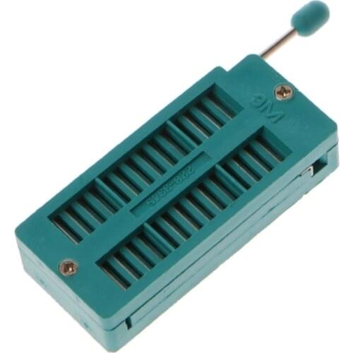 16 20 24 28 40 P Pin 2.54MM Green DIP Test Universal ZIF IC Socket Welding Type