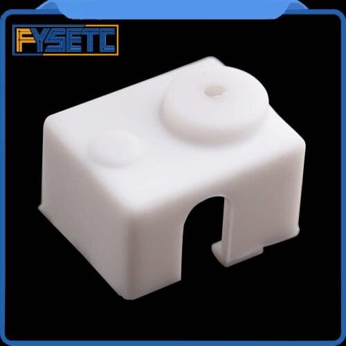 2X V6 Heater Block Fixings Silicone Insulation Sock White non-Official Heated Block For V6 PT100 Hotend Warm Cover Sock