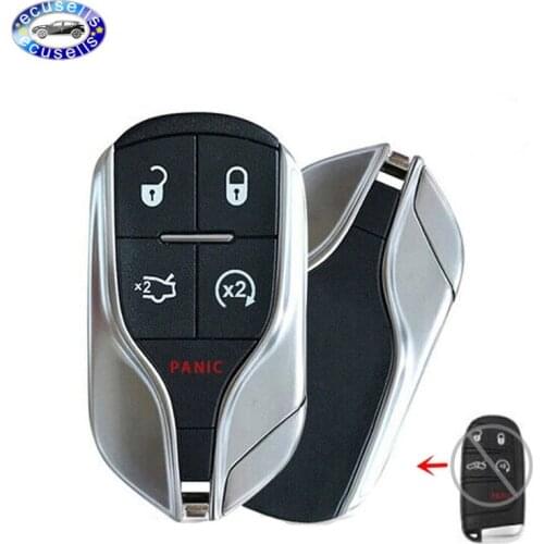 4+1/5 Button Upgrade Replacement Remote Key Shell Case Fob for Chrysler Jeep Dodge 2011-2018