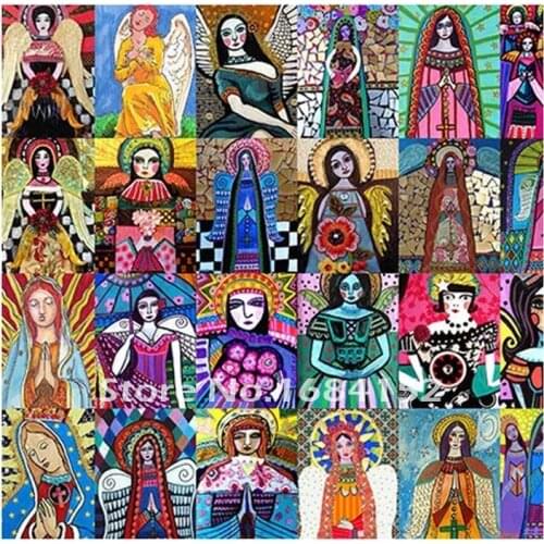 5d diy diamond painting,diamond,mosaic Diamond embroidery Mexican Folk Art Angels Pictures of rhinestones home decor A313