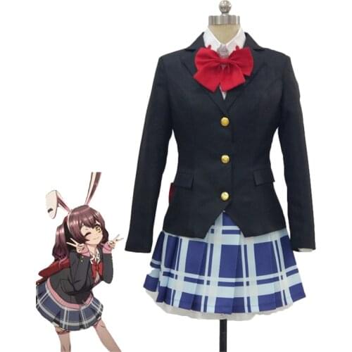 Anime D4DJ First Mix Happy Around! Cosplay Costume Women Fancy Party Dress Halloween Carnival Uniforms Custom Made