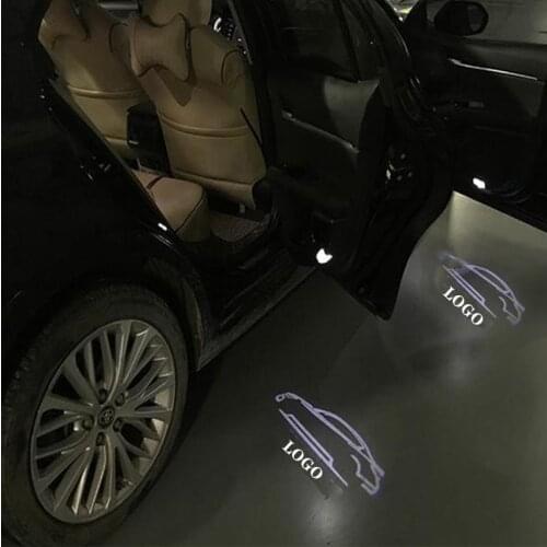 Car LED Door Welcome Lamp Projection Light Car Logo Shadow Atmospherer For Toyota 8th Camry 2018 2019 2020 Accessories