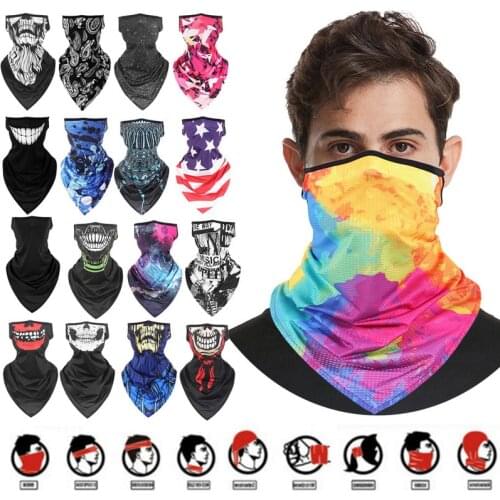 Face Cover Balaclava Scarf Neck Outdoor Sport Earloop Headband Unisex Fashion Funny Windproof Dust Scarf Wrap Camping Accessory