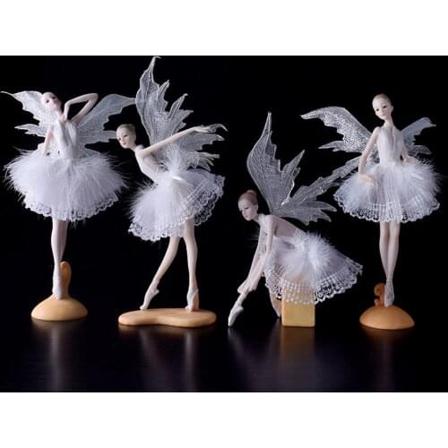 Ballet angel dancing girl Character home decoration ornaments fairy garden miniatures Crafts resin figurines wedding gifts
