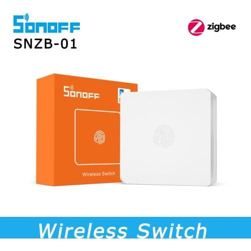 SONOFF SNZB 01 Zigbee Wireless Switch Work with Sonoff Zigbee Bridge Hub eWeLink App, Zigbee Smart Home Security Kit