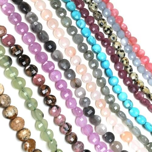 Natural Stone Beads Clasp Shape for Women Gifts Jewelry Making DIY Bracelet Necklace Accessories Size 6mm