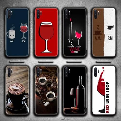 Coffee Wine Cup Phone Case For Samsung Galaxy Note20 ultra 7 8 9 10 Plus lite J7 J8 Plus 2018 Prime M21