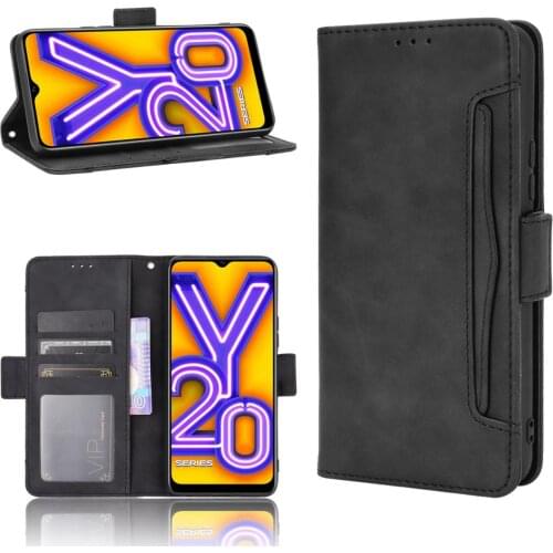Leather Flip Phone Case for VIVO Y20 2020 / Y20i Y30 Y50 V20 V20SE V20Pro X50 X50Pro S7 5G Back Cover with Stand Coque Fundas