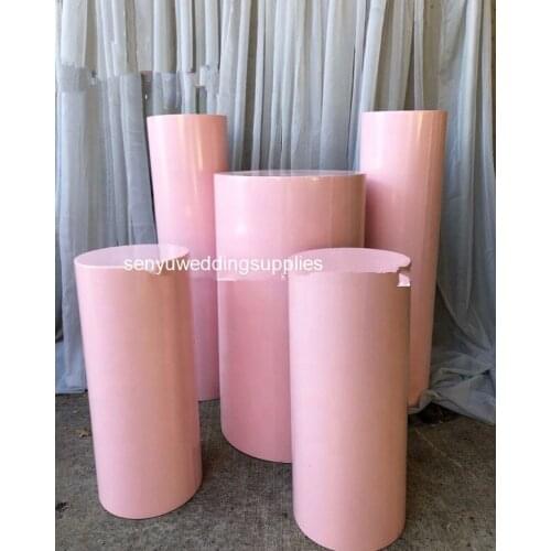 5pcs/set white )Decor Round Wedding Table Acrylic plinth stand For Event Dinner senyu1845