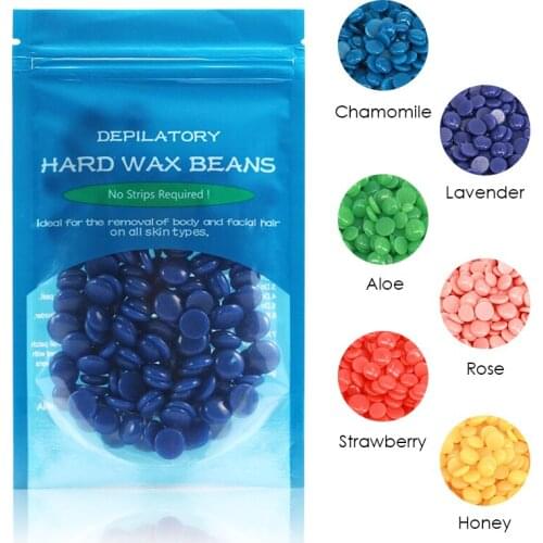 50g/Pack Hard Wax beans Depilatory Hot Film Wax Pellet Removing Bikini Face Hair Legs Arms Hair Removal Bean For Women & Men