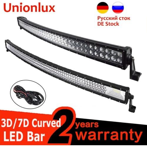 21" 32" 42" 50" 52Inch Curved Led Light Bar 3D 7D COMBO 180W 240W 300W LED Work Light Driving Offroad Car Truck 4x4 SUV ATV 12V