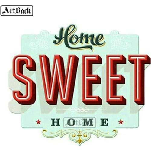 Full square sweet home 5d diy diamond painting 40x50cm home decoration sticker 3d handmade mosaic new arrival