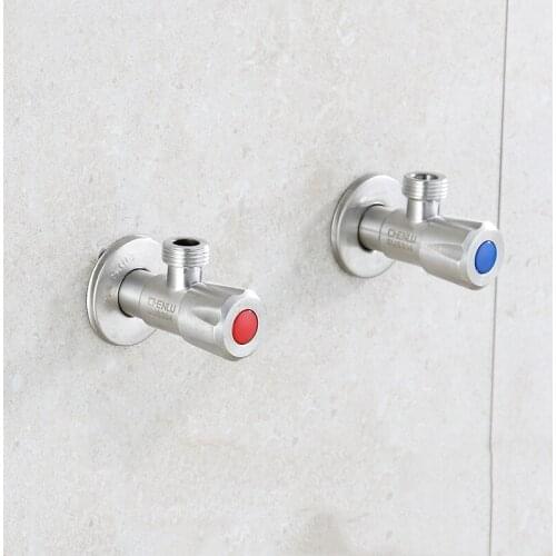 2pcs Angle Valves SUS304 stainless steel brushed finish filling valve Bathroom Accessories Angle Valve for Toilet Sink