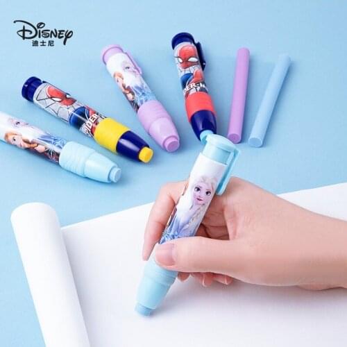 Disney children press eraser Automatic pen type eraser of ice and snow kindergarten School supplies childrens birthday gift