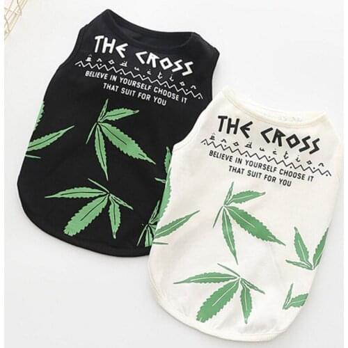 Summer Fashion Dog Sport Shirt Dog Hoodies Clothes Costumes Pet Dog Breathable Cotton Vest Pet Apparel for Teddy