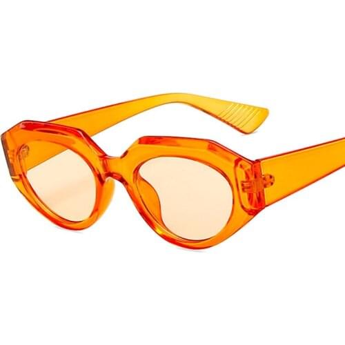 Retro Small Oval Sunglasses Women Ins Popular Cat Eye Trending Men Sun Glasses UV400