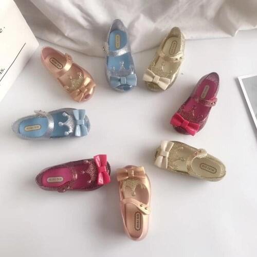 Mini DD 2020 Jelly Sandals Party Dance Shoes Crown Sandals Girl Fish Mouth Princess Sandals Comfortable Melissa SH19109